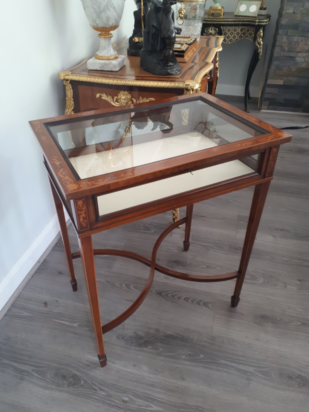 A Mahogany Bijouterie Antique Display Table  View VI