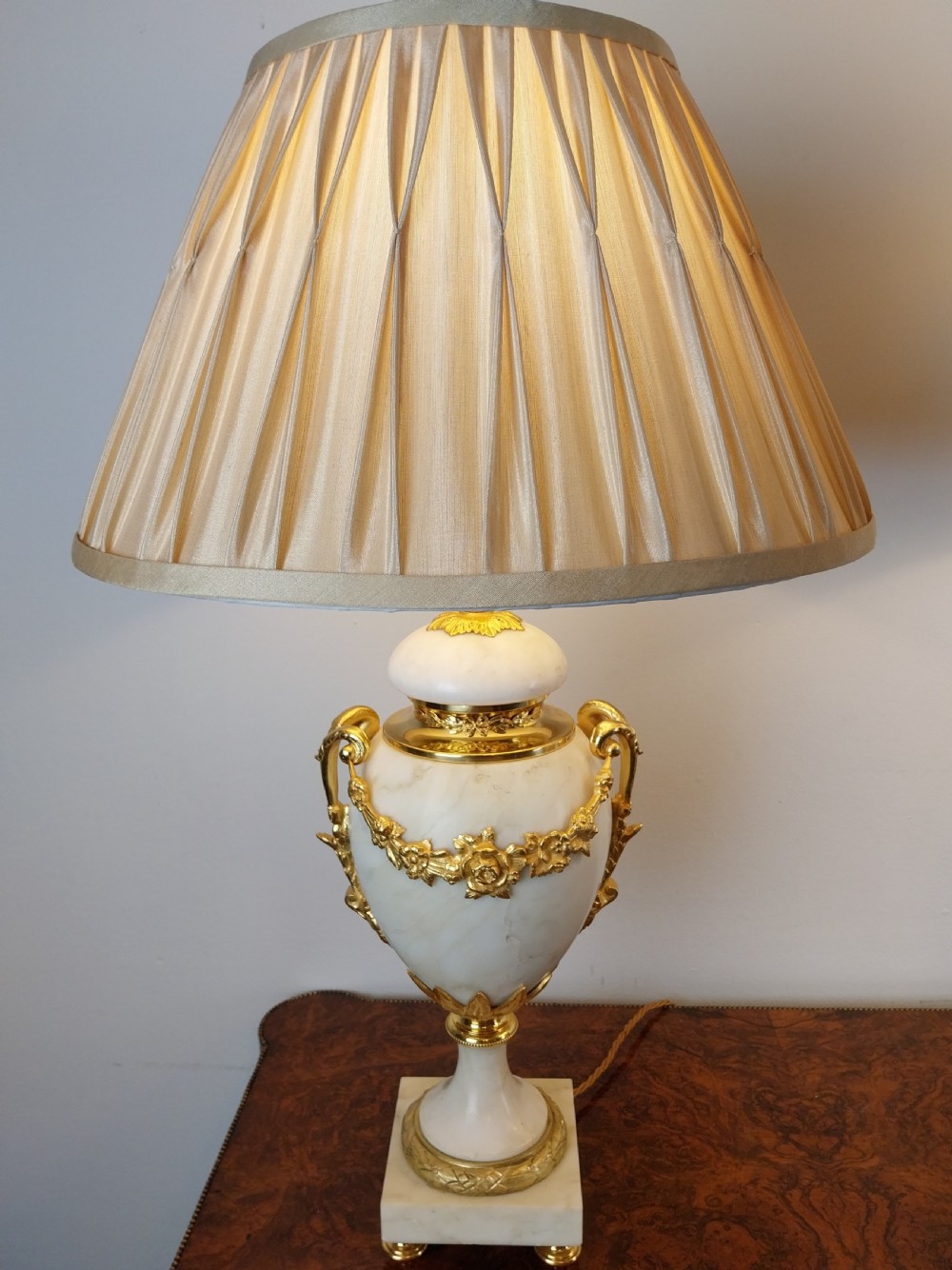 Pair of French Marble Table Lamps View IV