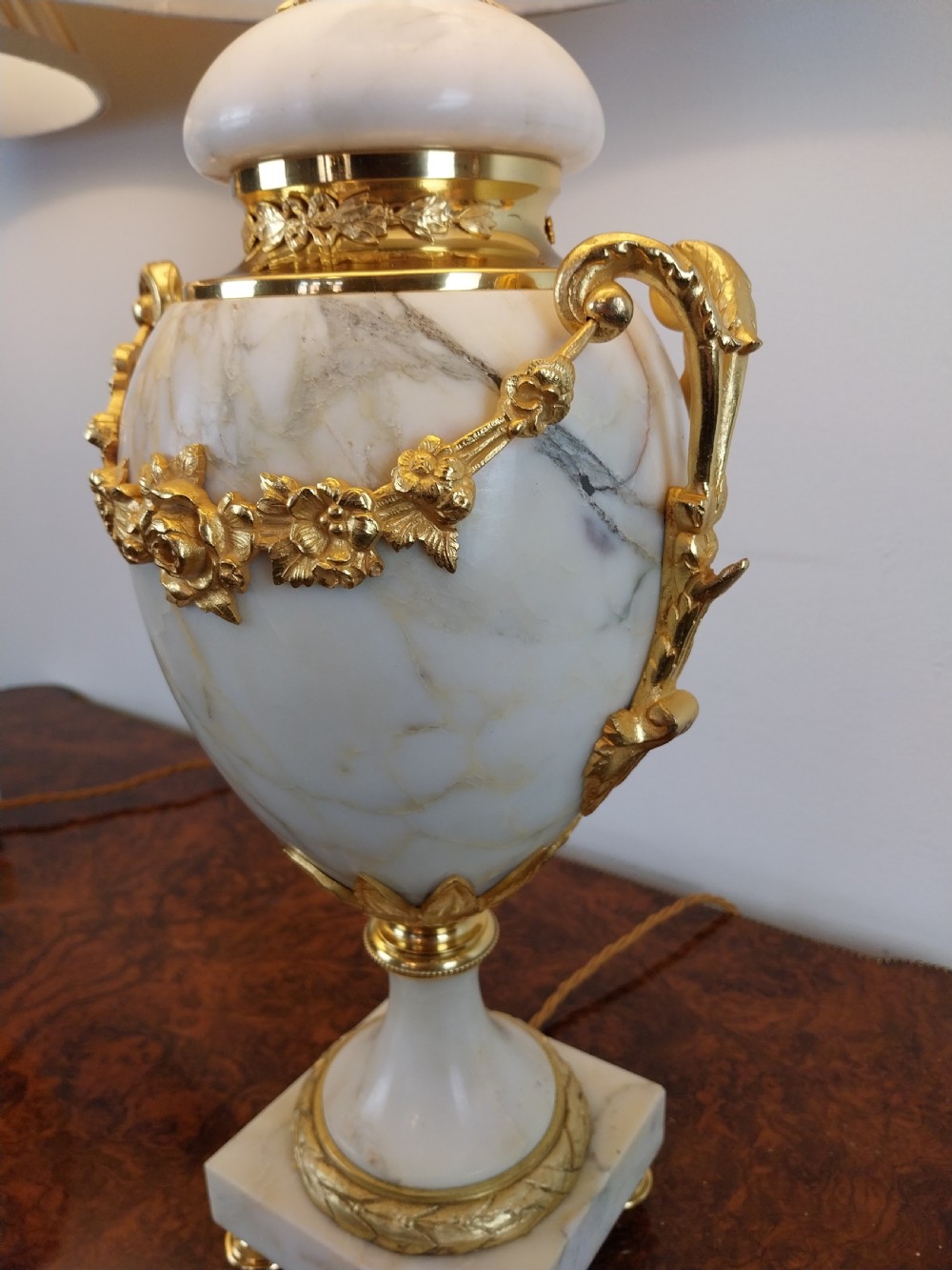 Pair of French Marble Table Lamps View VII
