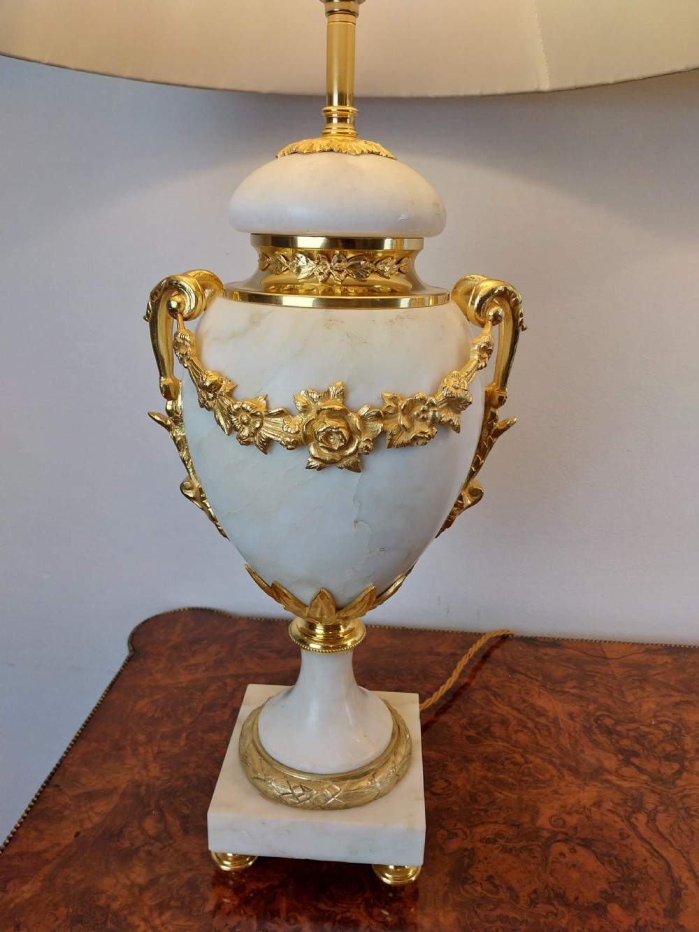 Pair of French Marble Table Lamps View VIII
