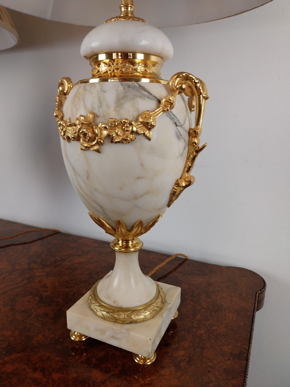 Pair of French Marble Table Lamps View IX
