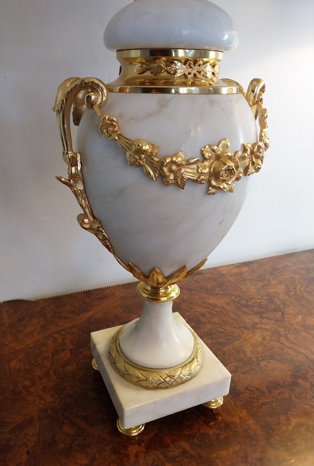 Pair of French Marble Table Lamps View XIII