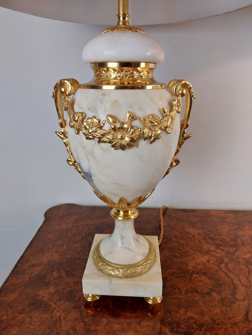 Pair of French Marble Table Lamps View XXII