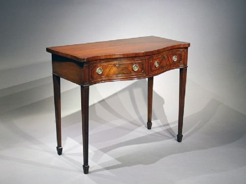 Quality Mahogany 1920'S Two Drawer Side Table
