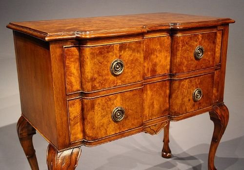 fig 1. Antique Burr Wanut Chest Of Drawers
