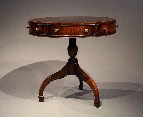 fig 1. Antique Mahogany Drum Table