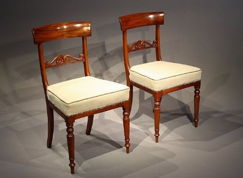 fig 1. Set of 6 Victorian Mahogany Dining Chairs