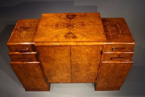 fig 3. Walnut Art Deco side cabinet / sideboard