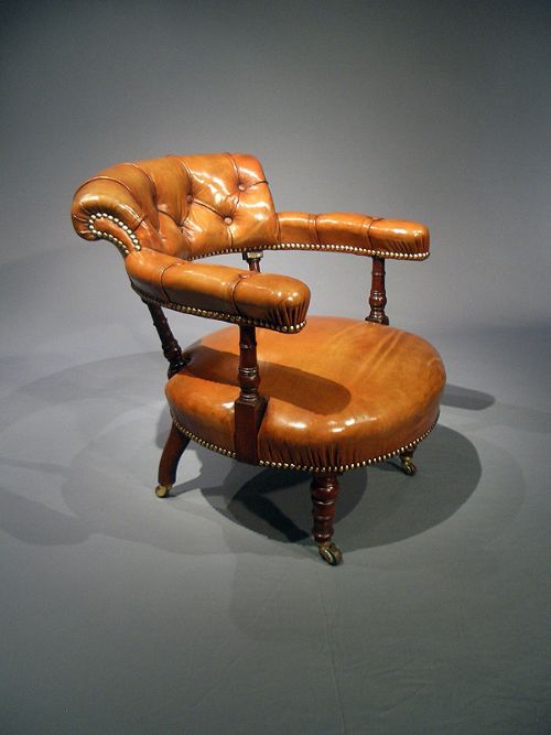 Victorian Leather Nursing Chair