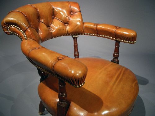 fig 1. Victorian Leather Nursing Chair