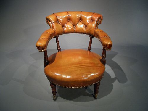fig 2. Victorian Leather Nursing Chair