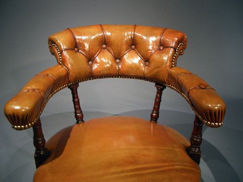 fig 3. Victorian Leather Nursing Chair