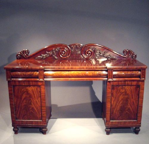 Antique 19th C. Flame Mahogany Sideboard