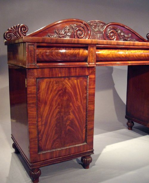 fig 1. Antique 19th c. Flame Mahogany Sideboard