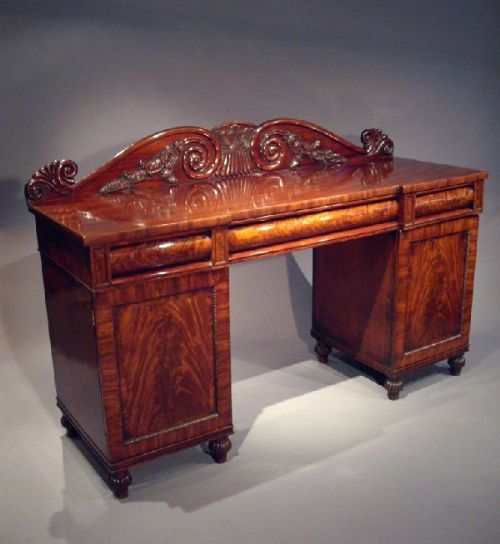 fig 4. Antique 19th c. Flame Mahogany Sideboard
