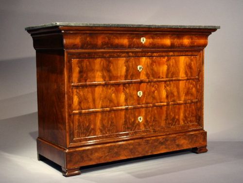 Antique Flame Mahogany Commode
