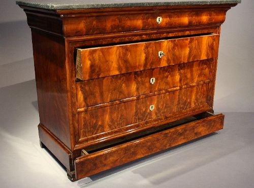 fig 1. Antique Flame Mahogany Commode