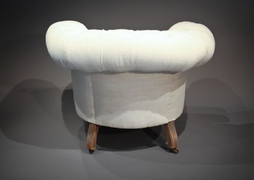 fig 4. Pair of Linen Chesterfield Arm Chairs