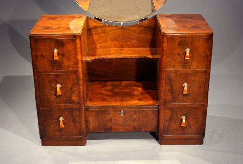 fig 3. Art Deco Walnut Dressing Table with Mirror