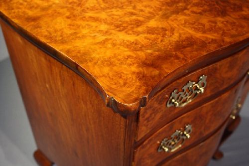 fig 2. Burr Walnut 3 Drawer Side Chest
