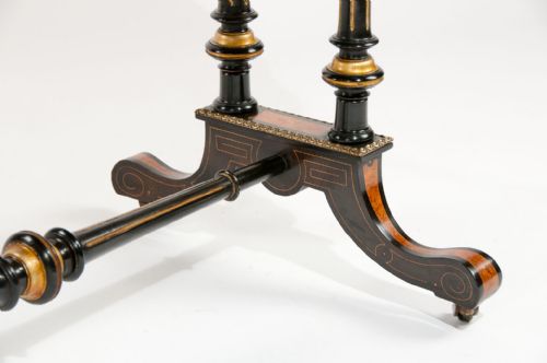 fig 5. Fine Amboyna Stretcher Table Gillows Manner