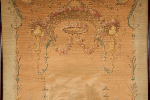fig 2. Huge Victorian Watercolour Painting On Canvas