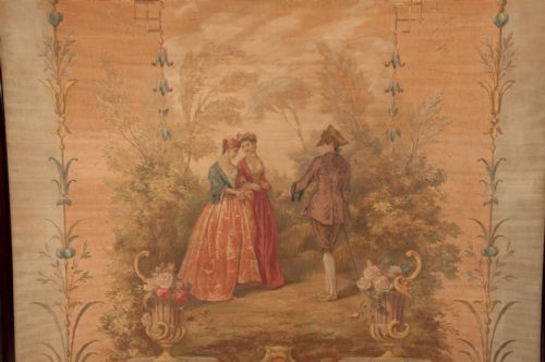 fig 3. Huge Victorian Watercolour Painting On Canvas