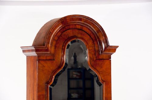 fig 1. An Extremely Good Quality Walnut Domed Bureau Bookcase