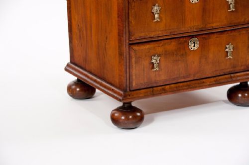 fig 6. An Extremely Good Quality Walnut Domed Bureau Bookcase