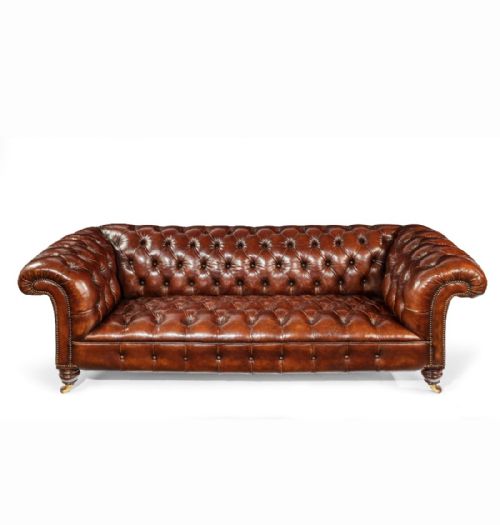 fig 2. Fabulous 19th Century Gillows Leather Chesterfield