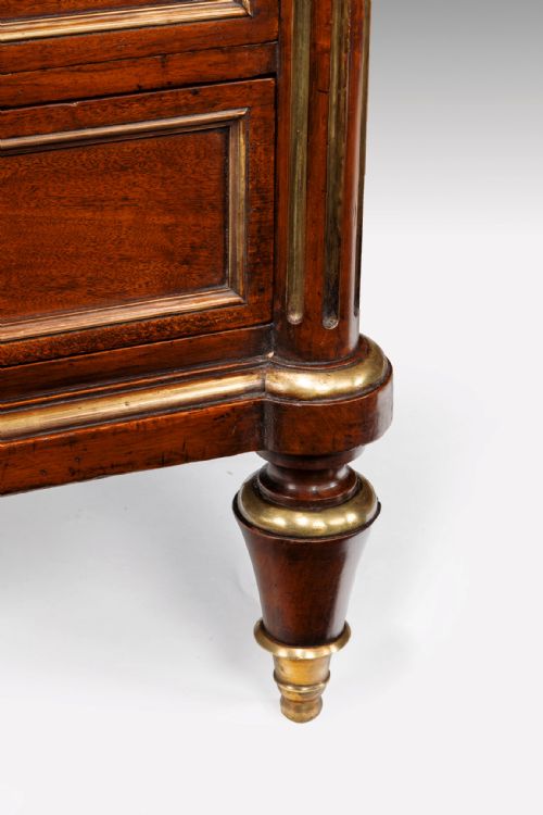 fig 7. Fine 19th Century Gillows Brass Mounted Mahogany Pedestal Desk