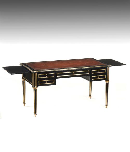fig 5. 19th Century Ebonised and Brass Mounted French Writing Desk