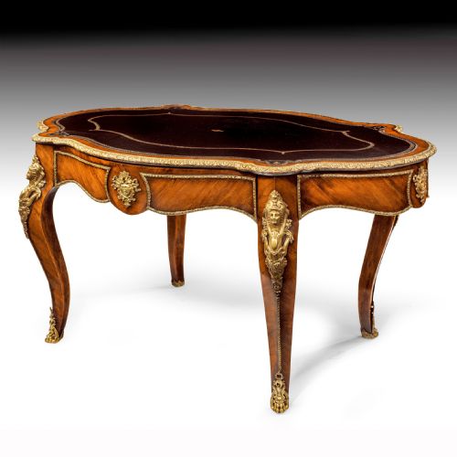 Fine Antique French Kingwood Bureau Plat