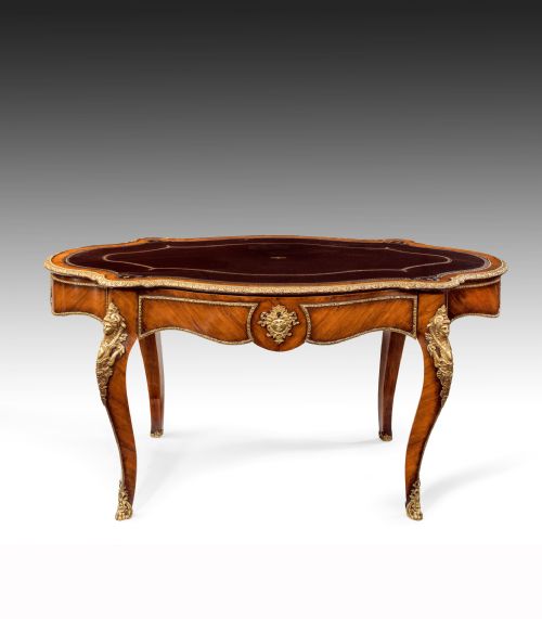 fig 1. Fine Antique French Kingwood Bureau Plat