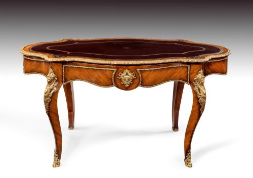 fig 2. Fine Antique French Kingwood Bureau Plat