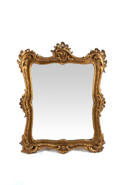 fig 1. Finely Carved Giltwood 19th Century Mirror