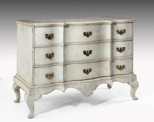fig 1. Mid 18th Century Baroque Serpentine Chest of Drawers