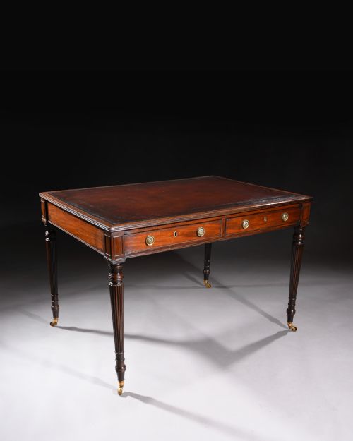 Gillows Late George III Mahogany Partners Writing Table
