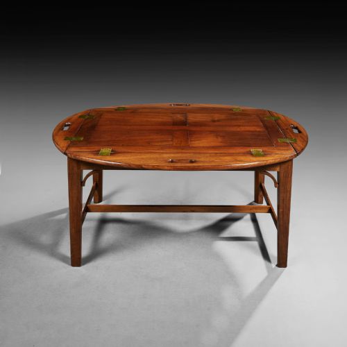 Fine Regency Period Hinged Butlers Tray on Stand
