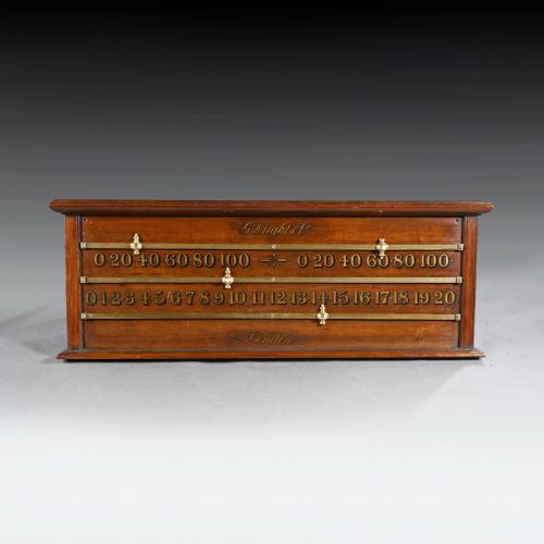 G Wright & Co London Edwardian Mahogany Snooker Scoreboard 

