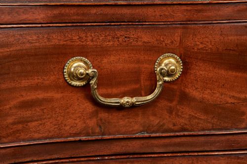 fig 1. Chippendale Period 18th Century Serpentine Georgian Mahogany Chest of Drawers