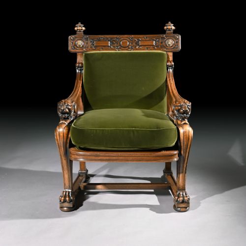 fig 3. Fine 19th Century Lion Monopodia Armchair After Thomas Hope