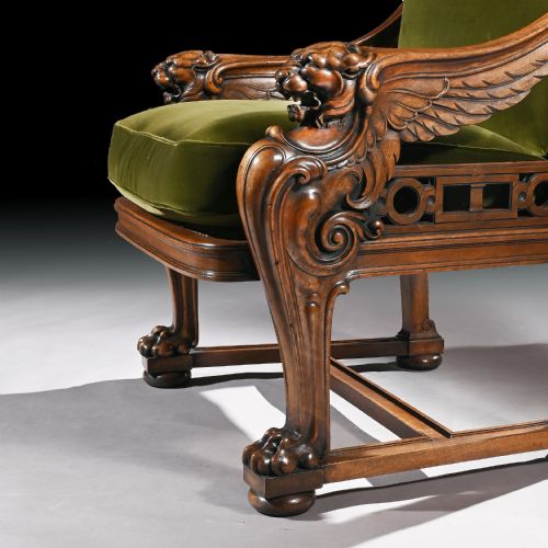 fig 4. Fine 19th Century Lion Monopodia Armchair After Thomas Hope