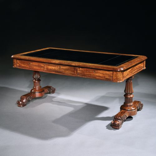 fig 1. Fine Late Georgian Mahogany Gillows Partners Writing Table