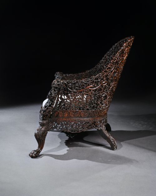 fig 4. Exceptional 19th Century Anglo Indian Carved Teak Armchair