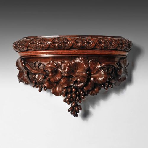Fine 19th Century Carved Mahogany Wall Bracket