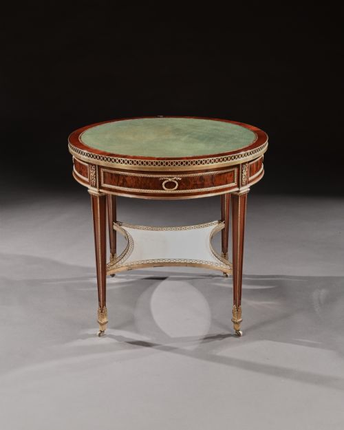 fig 2. Exceptional Gervais Durand 19th Century Mahogany and Gilt Bronze Gueridon Bouillotte Table