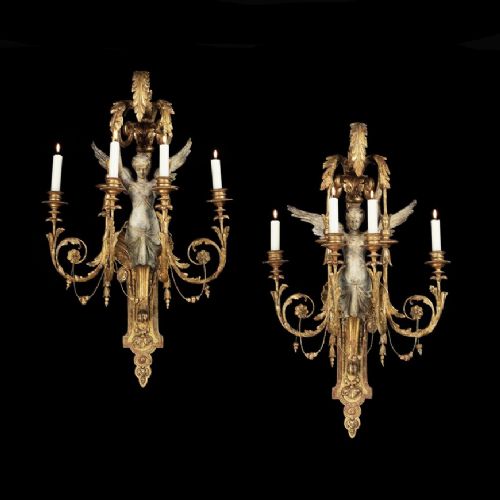 An Important Pair of Late 18th Century Italian Wall Sconces, Lombardy Region