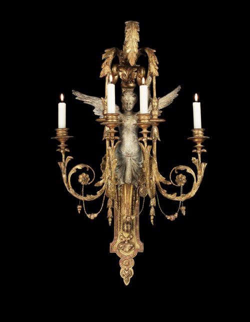 fig 1. An Important Pair of Late 18th Century Italian Wall Sconces, Lombardy Region