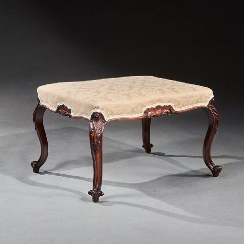 An Elegant Large Early 19th Century Mahogany Country House Stool.